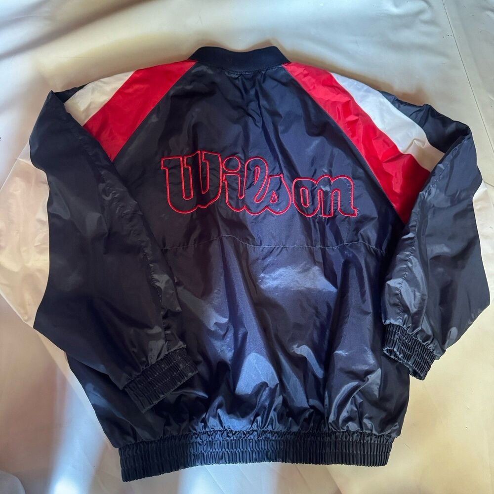 Wilson Men’s XL Colorblock Full Zip Bomber Jacket Embroidered Logo Lined